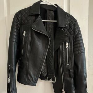 Women’s size 6 barely worn real leather all saints moto jacket